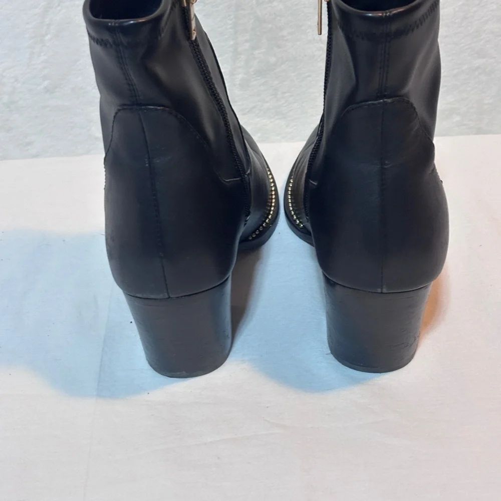 Coach Pell Leather Ankle Bootie in Black Size 9 Style G4847 - Picture 7 of 10